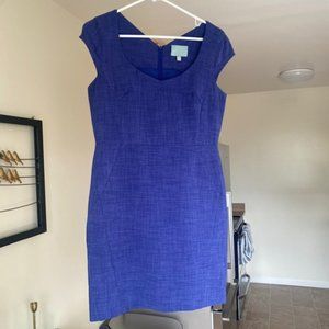Blue Fitted Formal Dress